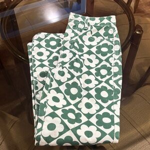 PacSun Green and White Pattern Pants